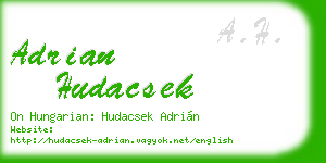 adrian hudacsek business card